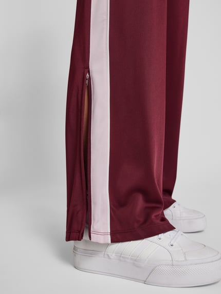 PIECES Regular fit broek met wijde pijpen, model 'FELICIA' Bordeaux - 3