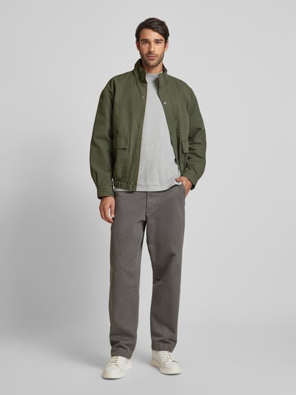 American Vintage Blouson met opstaande kraag, model 'RYGYBAY' Rietgroen - 1