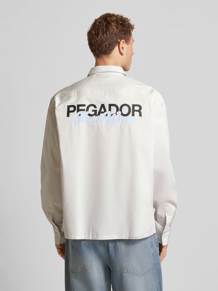 PEGADOR Oversized Freizeithemd mit Label-Print Modell 'MARO' Offwhite 5