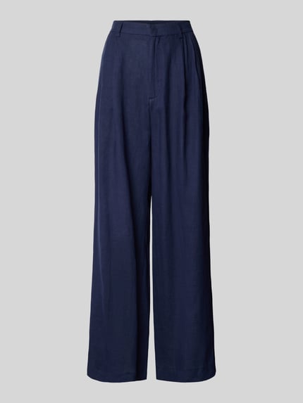 Seidensticker Wide Leg Bundfaltenhose mit Eingrifftaschen Marine 2