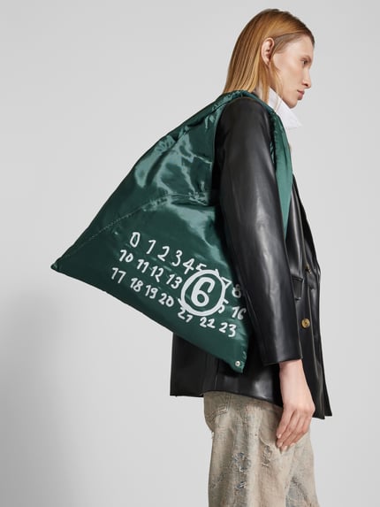 MM6 Maison Margiela Handtas in labelprint Groen - 1