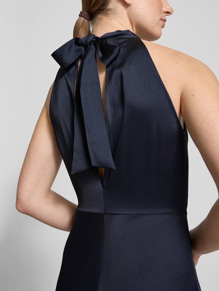 Samsøe Samsøe Midi-jurk met halter, model 'RHEO' Marineblauw - 3