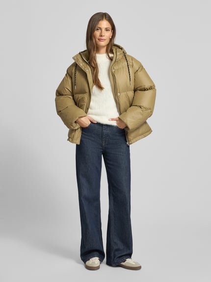 LOLLYS LAUNDRY Kurtka pikowana z kapturem model ‘Shelby’ Khaki 1