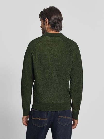 Jake*s Studio Men Strickpullover mit Polokragen Dunkelgruen 5