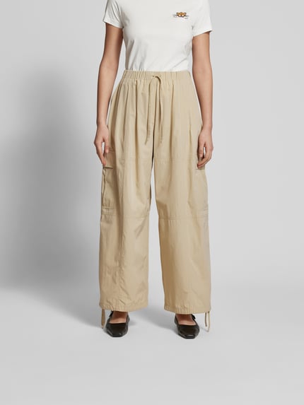 Kenzo Stoffen broek met elastische band Beige - 4