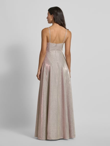 Jake*s Cocktail Avondjurk met spaghettibandjes Metallic roze - 5