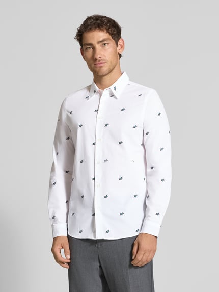 Paul Smith Tailored Fit Freizeithemd mit Kentkragen Weiss 4