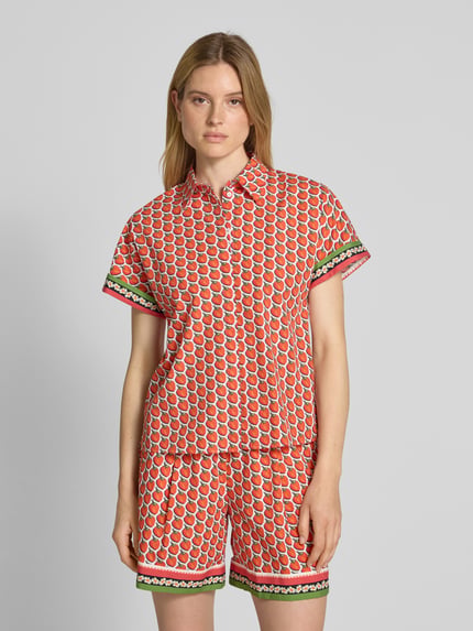 Marc Cain Regular Fit Bluse mit 1/2-Arm Koralle 4