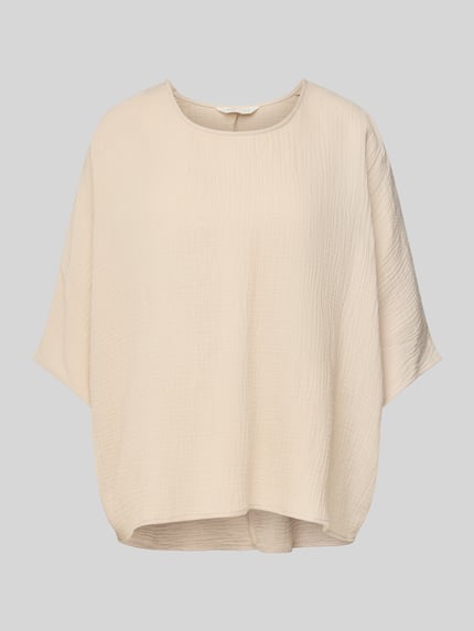 Apricot Relaxed Fit Blusenshirt mit Rundhalsausschnitt Sand 2
