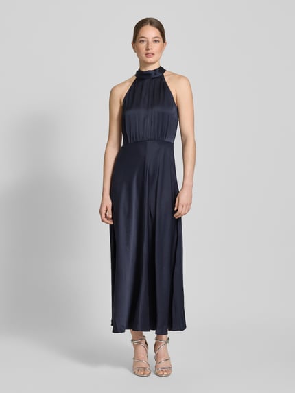 Samsøe Samsøe Midi-jurk met halter, model 'RHEO' Marineblauw - 4