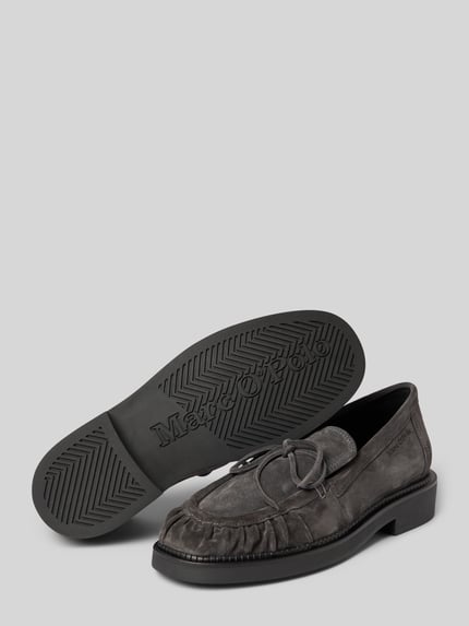 Produktfoto, Loafer aus echtem Rindsleder Modell 'Erin 3' von Marc O'Polo, graues Leder mit strukturierter Sohle, Damen Loafer von Marc O'Polo