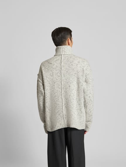 WON HUNDRED Oversized Rollkragenpullover aus Lanawoll-Mix Hellgrau 5