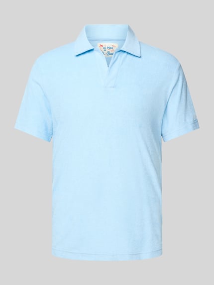 MC2 Saint Barth Slim Fit Poloshirt mit V-Ausschnitt Modell 'JEREMY - TERRY' Hellblau 1