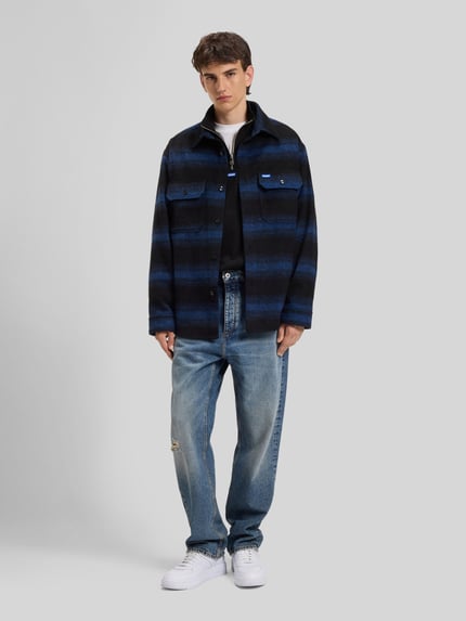 HUGO Blue troyer o kroju regular fit z czystej bawełny model 'Neeler' Czarny 1