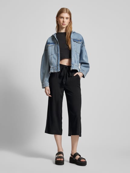 ONLY Stoffhose mit Taillengürtel Modell 'NOVA LIFE' Black 1