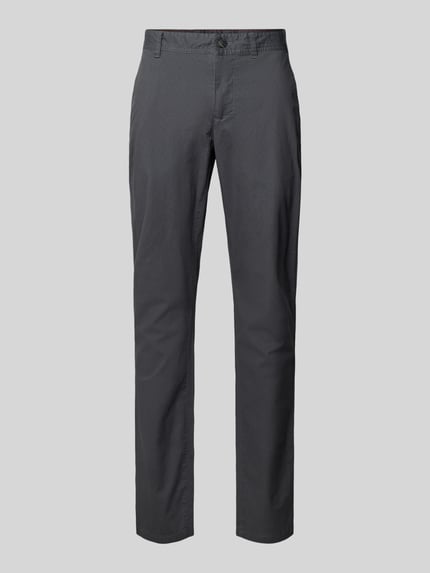 Produktfoto, Stoffhose mit Gesäßtaschen von MCNEAL in Dunkelgrau, Baumwoll-Elasthan-Mix, gerader Schnitt, französische Eingrifftaschen.