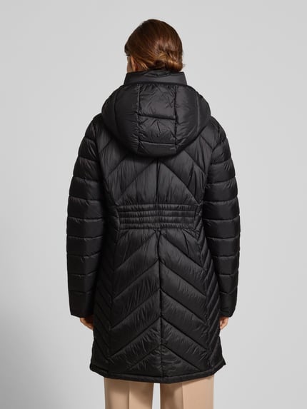 MICHAEL Michael Kors Gewatteerde lange jas met opstaande kraag, model 'Longline' Zwart - 5