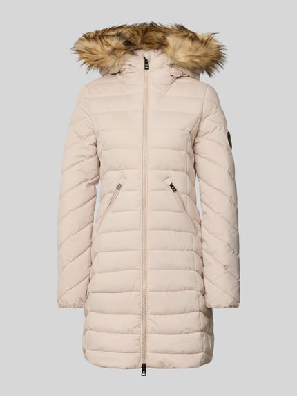 Superdry Regular Fit Steppmantel mit Kunstfellbesatz Modell 'Fuji' Sand 2
