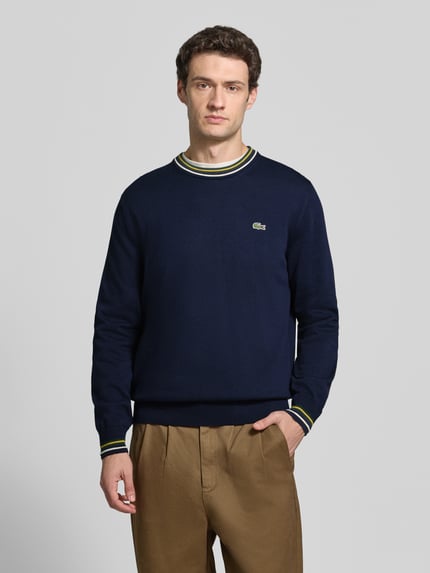 Lacoste Regular fit pullover van pure wol Marineblauw - 4
