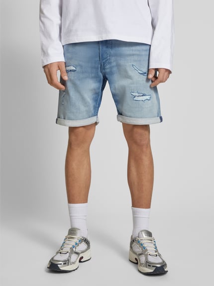 JACK & JONES Szorty jeansowe z 5 kieszeniami model ‘RICK’ Jasnoniebieski 4