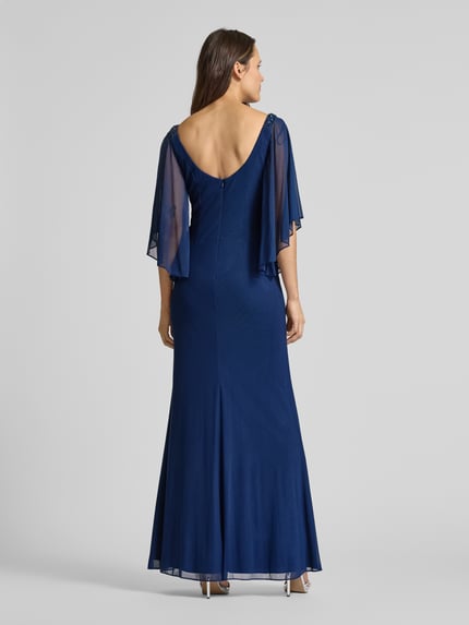 LUXUAR FASHION Sukienka wieczorowa z wiązanym detalem Granatowy 5