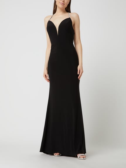 LUXUAR FASHION Abendkleid mit Strasssteinen  Black 1