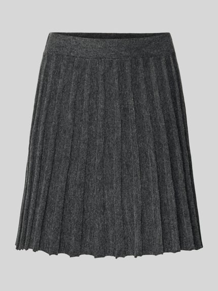 VERO MODA Ausgestellter Mini-Rock in Ripp-Optik Modell 'MARINA' Dunkelgrau 2