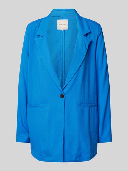 FREE/QUENT Blazer van een mix van viscose en linnen, model 'Luigi' Koningsblauw - 2