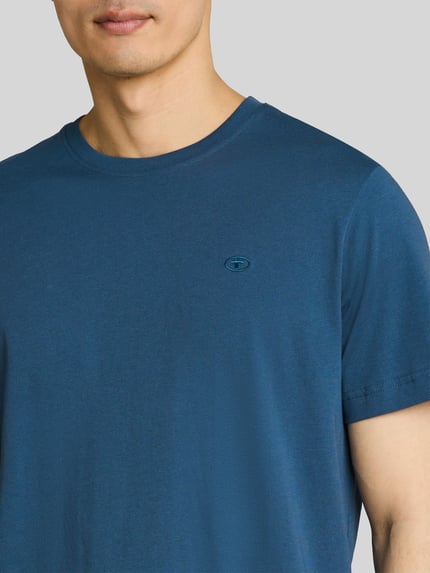 Tom Tailor Regular Fit T-Shirt aus reiner Baumwolle Petrol 3