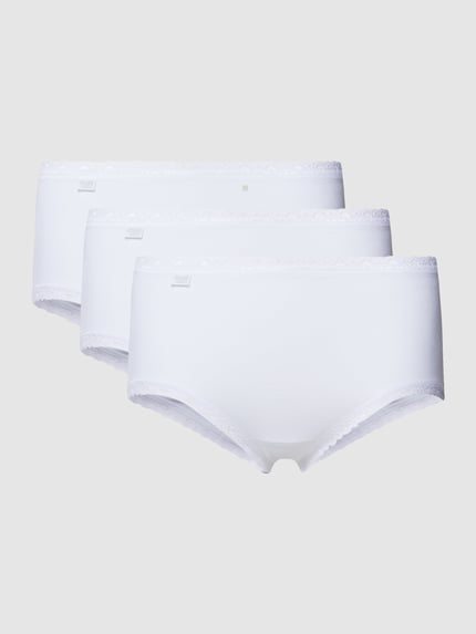 Sloggi Broek met geschulpte zoom in een set van 3 stuks Wit - 1