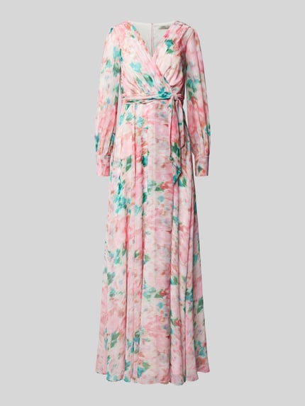 Jake*s Cocktail Abendkleid mit V-Ausschnitt Rose 2