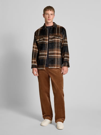 JACK & JONES Regular fit overhemdjack met borstzakken, model 'BRADLEY' Lichtbruin gemêleerd - 1