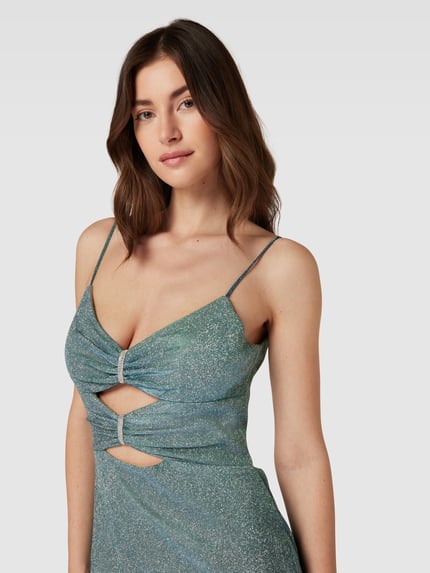 LUXUAR FASHION Sukienka wieczorowa z efektem błyszczącym Miętowy 3