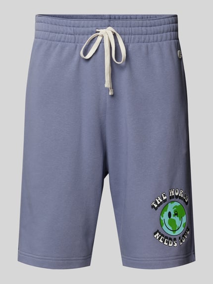 Champion Regular Fit Sweatshorts mit Motiv-Print Purple 2