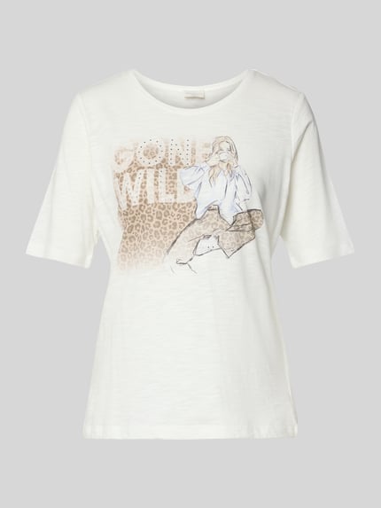 Milano Italy T-shirt met motiefprint Offwhite - 2