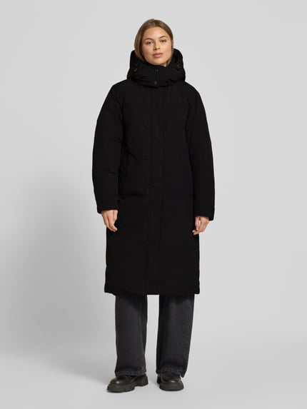 Scotch & Soda Lange jas met gewatteerde inzet en klepzakken Zwart - 4