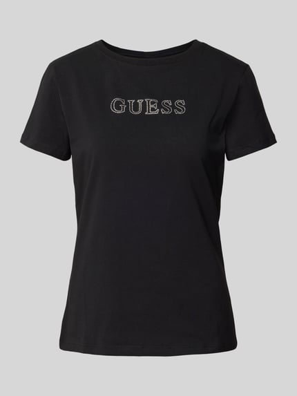 GUESS Activewear T-Shirt mit Label-Detail Modell 'BRIANA' Black 2