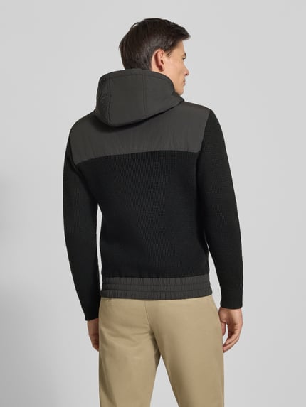 BOSS Orange Gebreid jack met gewatteerd frontpaneel model 'Kobrydo' Zwart - 5