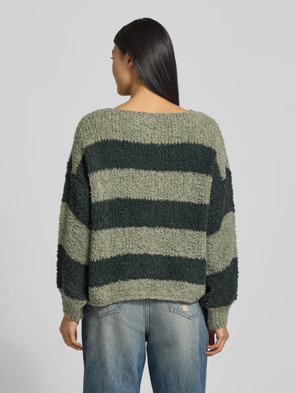 ZABAIONE Gebreide pullover met geribde mouwboorden Kaki - 5