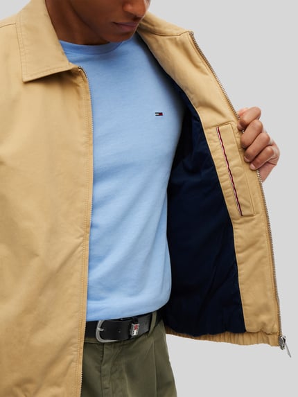 Tommy Jeans Regular Fit Blouson aus reiner Baumwolle Beige 3