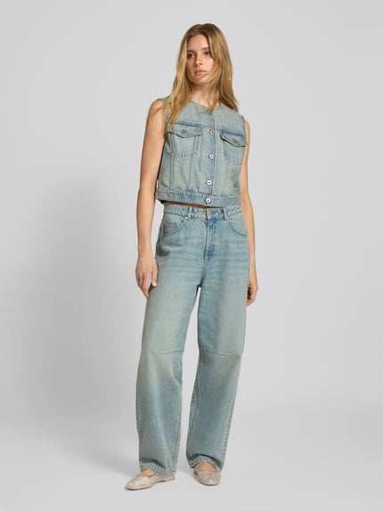 Jake*s Casual Weste in Denim-Optik Jeansblau 1