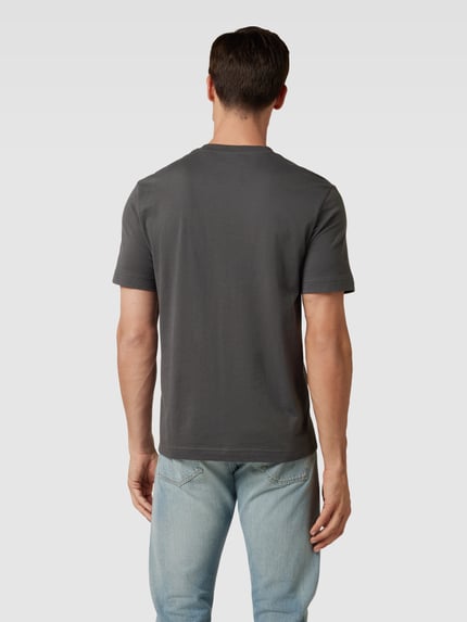 Tom Tailor Regular Fit T-Shirt aus reiner Baumwolle mit Label-Print Mittelgrau 5