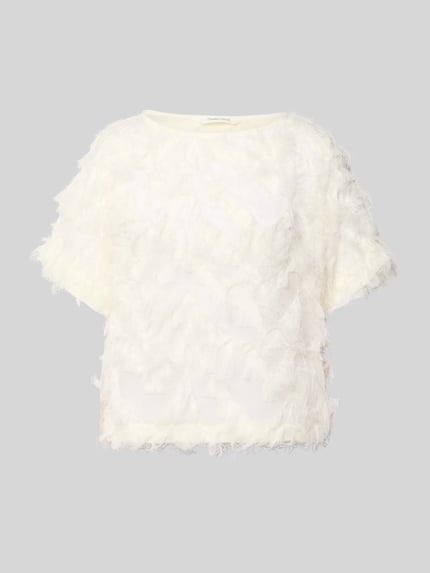 Selected Relaxed Fit Bluse mit Fransen Modell 'MYLINE' Offwhite 2