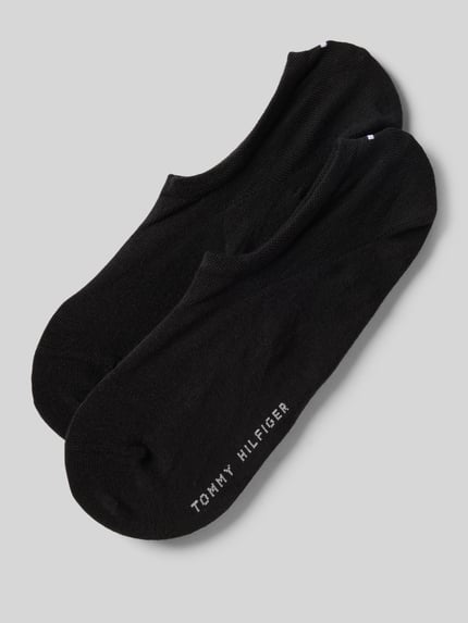 Produktfoto, Sneakersocken mit Label-Detail im 2er-Pack von Tommy Hilfiger, Unifarbenes Design, Baumwoll-Elasthan-Mix, elastisches Rippenbündchen