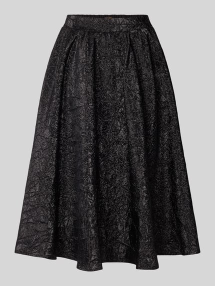 miss goodlife Spódnica midi z efektowną przędzą BLACK 2