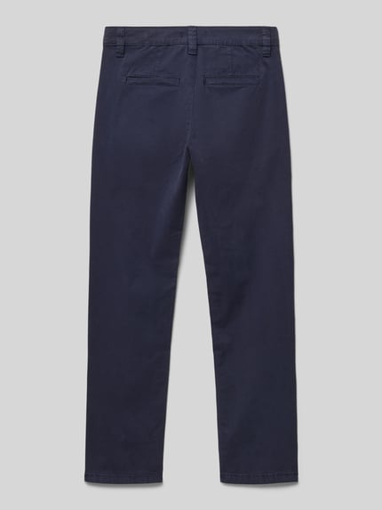 s.Oliver RED LABEL Chinosy o kroju regular fit z mieszanki bawełny model ‘PELLE’ Granatowy 3