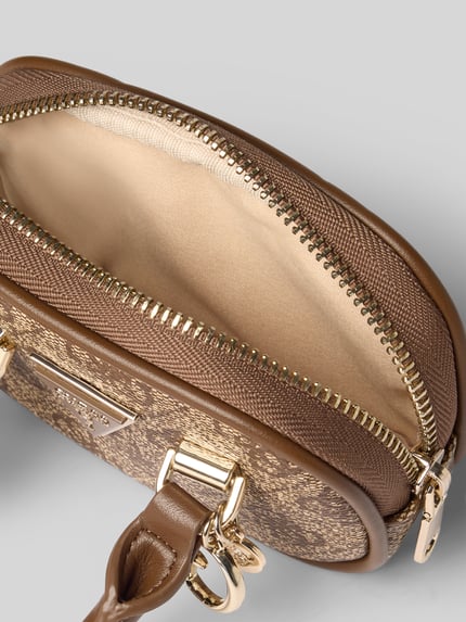 GUESS Schlüsselanhänger mit Kunstfell-Detail Modell 'NOELLE II' Cognac 3
