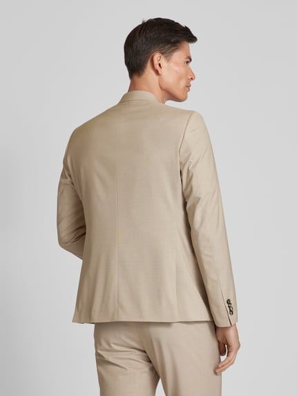 s.Oliver BLACK LABEL Slim fit 2-knoopscolbert met viscosegehalte Beige - 5