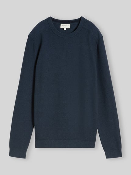 Tom Tailor Regular Fit Pullover aus reiner Baumwolle Blau 2