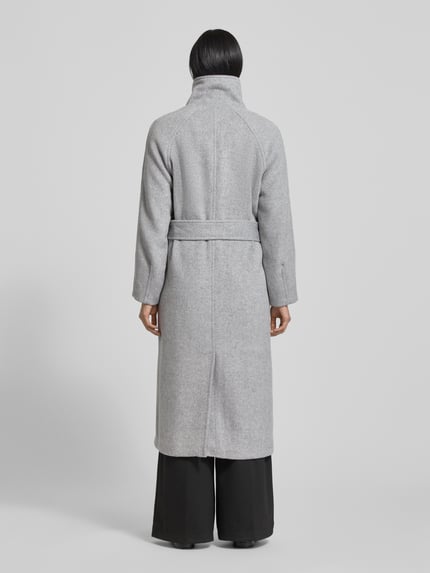 b.young Lange jas met reverskraag, model 'Abonnet' Middengrijs gemêleerd - 5